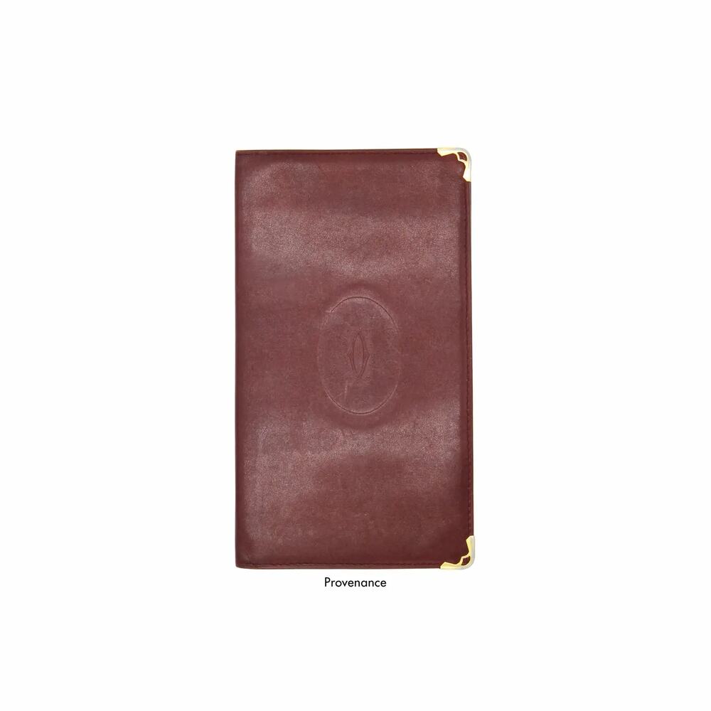 Cartier Long Wallet - Burgundy Calfskin Leather